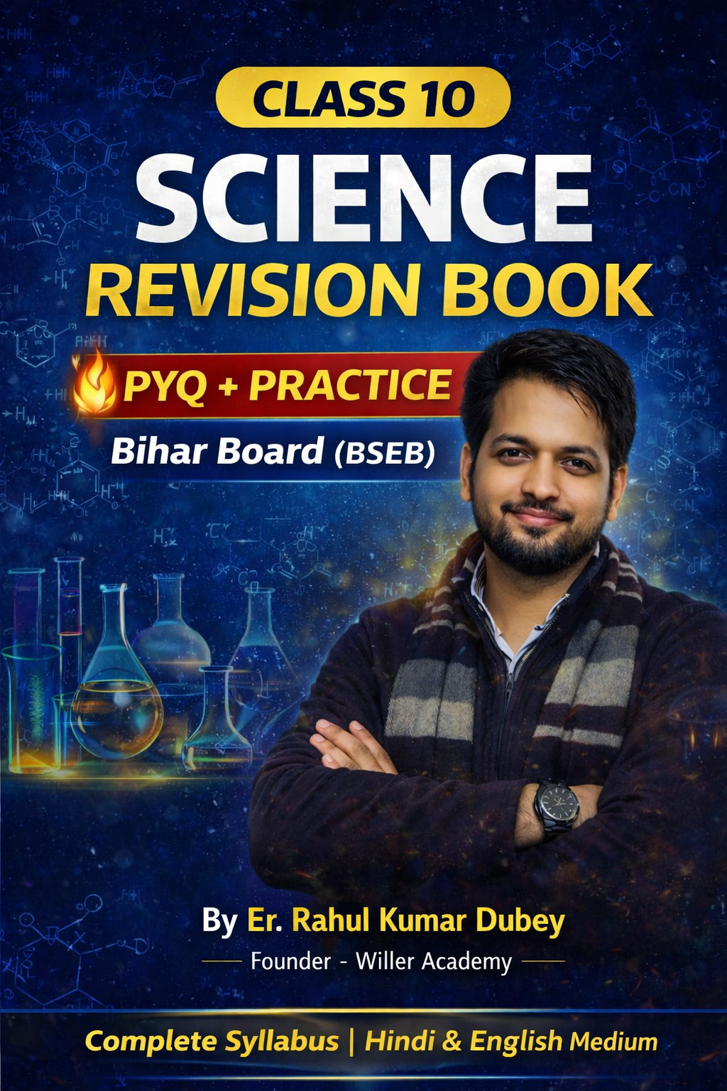 Class 10 Science Revision Book PYQ + Practice | Bihar Board (BSEB) Complete Syllabus | Hindi & English Medium By Er. Rahul Kumar Dubey Founder – Willer Academy